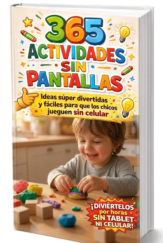 365 Actividades sin pantallas - Ideas simples y listas para tus hijos + 5 BONOS DE REGALO