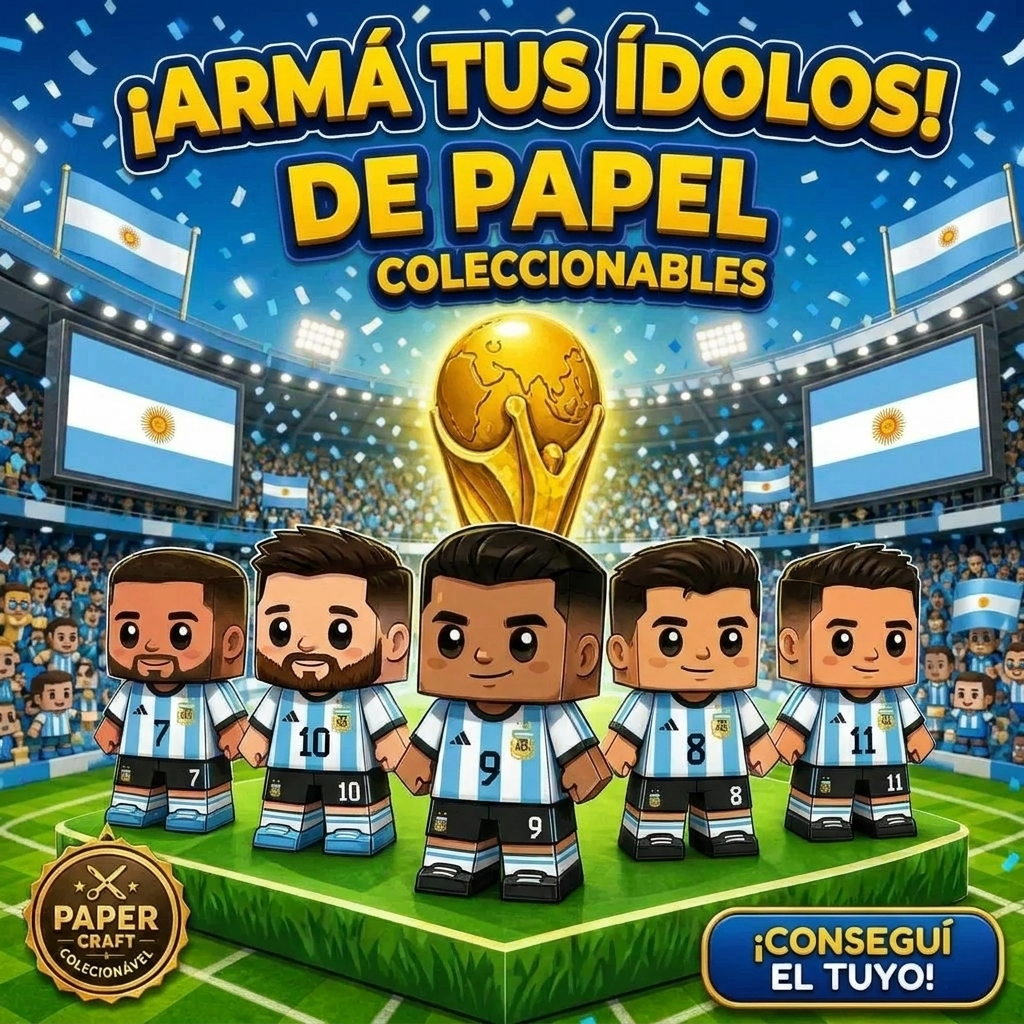 Kit Copa 2026 — Jugadores de Papel Coleccionables